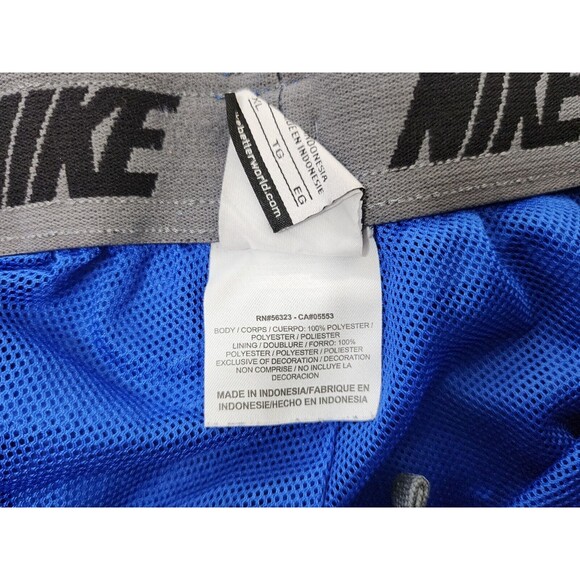 Nike Pants Mens XL Blue Track Windbreaker Y2K Storm Fit Activewear Pants Check - Picture 7 of 13